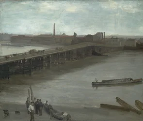 Braun und Silber: Alte Battersea-Brücke, 1859-1863